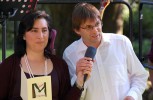 Vanessa und Matthias Franke begrüßen die Teilnehmer